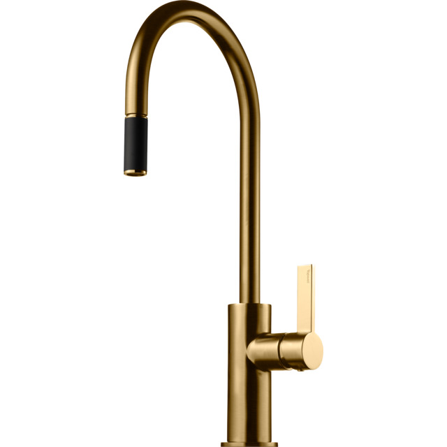 KÖKSBLANDARE ARM185 UTDRAGBAR UTDRAGBAR PIP BR HONEY GOLD | Beijerbygg Byggmaterial